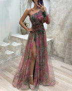 Long Elegant Tulle Dress – Flowing Lightness, Romantic Silhouette