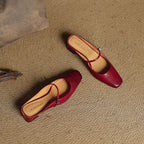 Esmer | Women’s Genuine Leather Mules – Chic Artisan Slip-On & Refined Slimming Silhouette