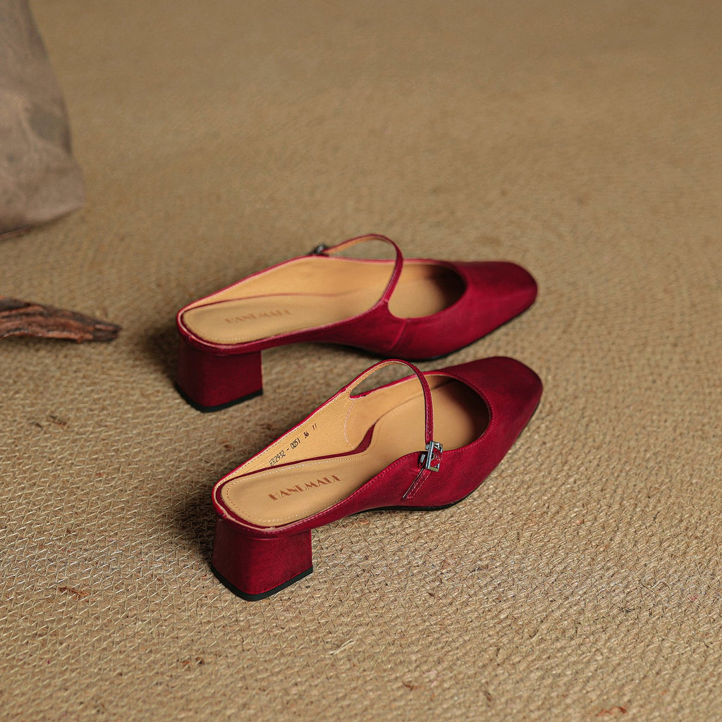 Esmer | Women’s Genuine Leather Mules – Chic Artisan Slip-On & Refined Slimming Silhouette