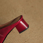 Esmer | Women’s Genuine Leather Mules – Chic Artisan Slip-On & Refined Slimming Silhouette