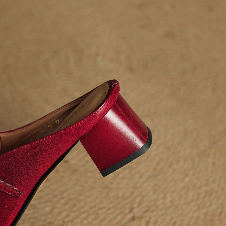 Esmer | Women’s Genuine Leather Mules – Chic Artisan Slip-On & Refined Slimming Silhouette