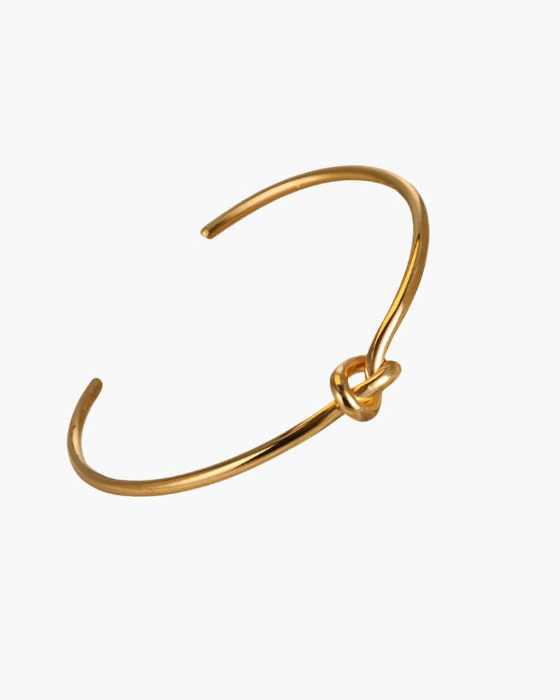 Flōre | Eternity Knot Bracelet – Luxury Designer Bangle & Slimming Minimalist Wrist Cuff