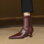Evire | Genuine Leather Boots – Luxury Designer Ankle Booties & Slimming Tailored Chelsea Footwear Maroon
