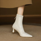 Evire | Genuine Leather Boots – Luxury Designer Ankle Booties & Slimming Tailored Chelsea Footwear Cream