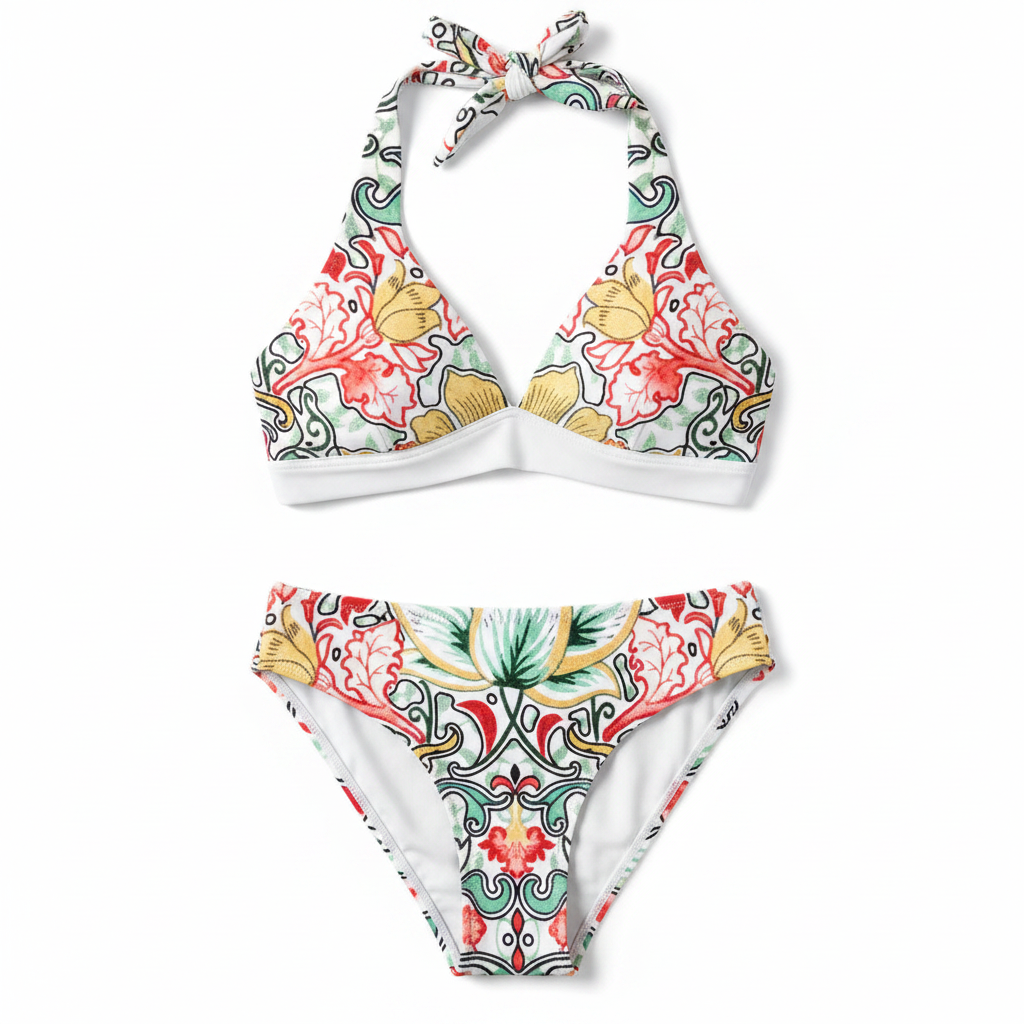 Women’s Modern Bikini – Minimalist Geometric Cut, Precision Flex-Fiber & Architectural Sun-Drenched Glamour