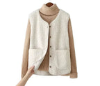Mechi | Women’s Outfit Set | Ribbed Long Sleeves with V-neck Vest