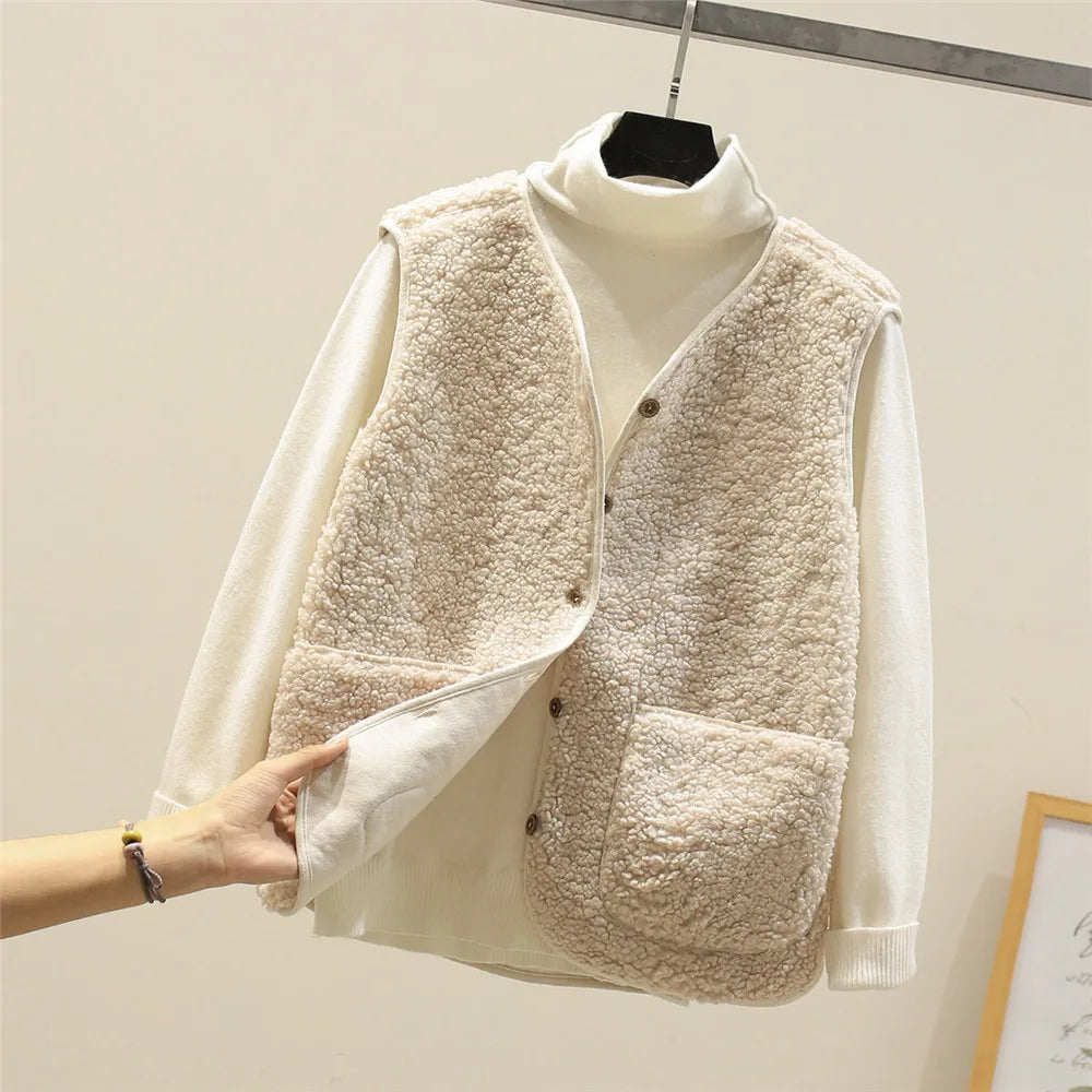 Mechi | Women’s Outfit Set | Ribbed Long Sleeves with V-neck Vest