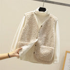 Mechi | Women’s Outfit Set | Ribbed Long Sleeves with V-neck Vest