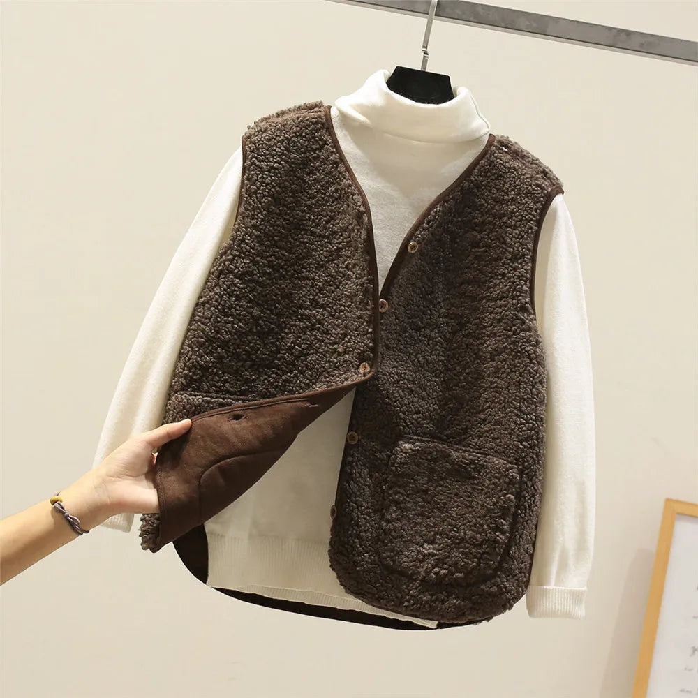 Mechi | Women’s Outfit Set | Ribbed Long Sleeves with V-neck Vest