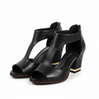 Sahara | Women's Modern Heeled Sandals – Minimalist Design & Sculptural Block Heel