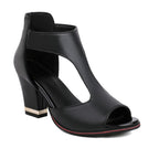 Sahara | Women's Modern Heeled Sandals – Minimalist Design & Sculptural Block Heel