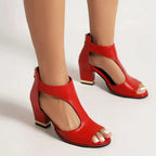 Sahara | Women's Modern Heeled Sandals – Minimalist Design & Sculptural Block Heel