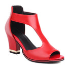 Sahara | Women's Modern Heeled Sandals – Minimalist Design & Sculptural Block Heel