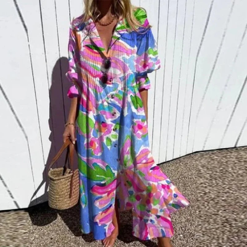 Flora | Women’s Effortless Spring Dress – Fluid Architectural Silhouette & Refined Seasonal Grace Pink