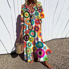 Flora | Women’s Effortless Spring Dress – Fluid Architectural Silhouette & Refined Seasonal Grace Multi circles