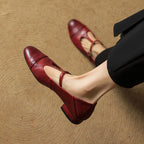 Graneth | Women’s Genuine Leather Flats – Chic Artisan Pointed Toe & Refined Slimming Silhouette