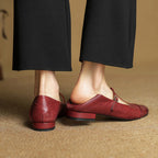 Graneth | Women’s Genuine Leather Flats – Chic Artisan Pointed Toe & Refined Slimming Silhouette