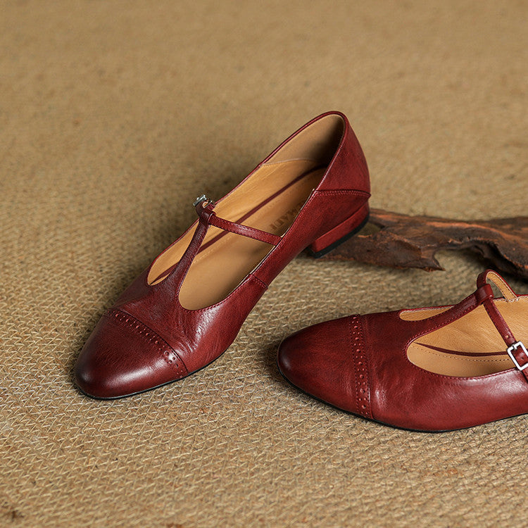 Graneth | Women’s Genuine Leather Flats – Chic Artisan Pointed Toe & Refined Slimming Silhouette