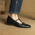 Graneth | Women’s Genuine Leather Flats – Chic Artisan Pointed Toe & Refined Slimming Silhouette Black