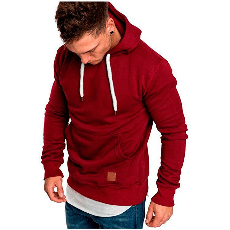 Ranches | Casual Hoodie for Men - With Kangaroo Pocket and White Drawstring