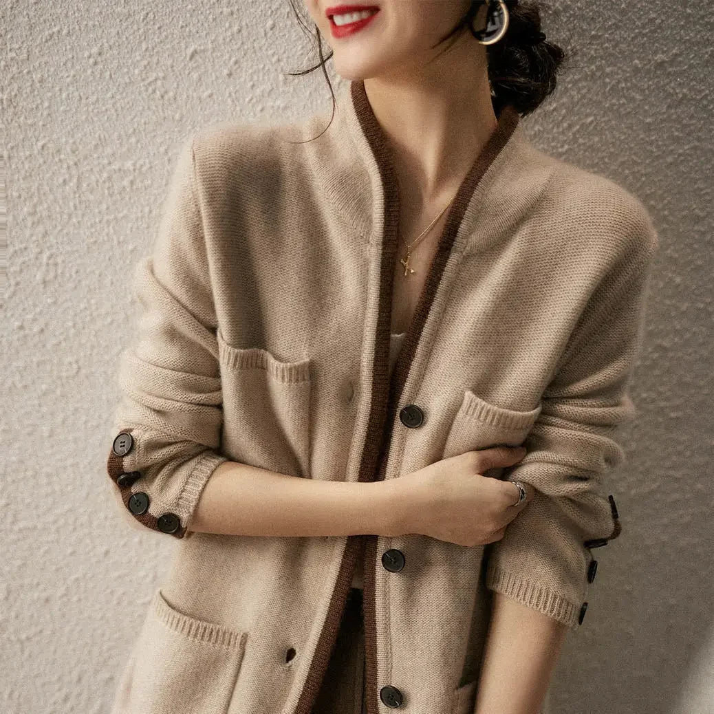 Māyā | Women’s Soft-Knit Cardigan – Chic Open-Front Layer & Refined Cozy Texture