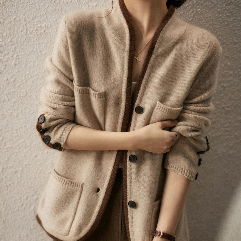 Māyā | Women’s Soft-Knit Cardigan – Chic Open-Front Layer & Refined Cozy Texture
