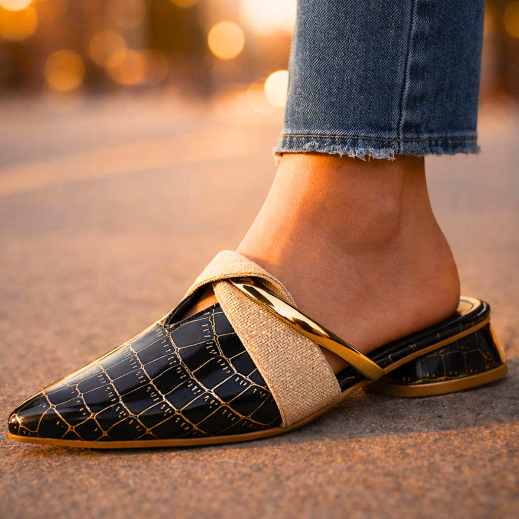 Women’s Harper Lane Gator Slip-Ons – Embossed Croc Texture & Sleek Architectural Fit