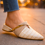 Women’s Harper Lane Gator Slip-Ons – Embossed Croc Texture & Sleek Architectural Fit