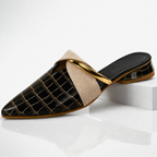 Women’s Harper Lane Gator Slip-Ons – Embossed Croc Texture & Sleek Architectural Fit Black
