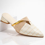Women’s Harper Lane Gator Slip-Ons – Embossed Croc Texture & Sleek Architectural Fit Cream