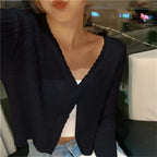 Parsha | Summer Knit Cardigan for women Black One Size