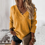 Ēden | Ava | Casual Comfy Top with Elegant V-Neck Yellow