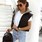 Bersh | Kayla Short Bodywarmer | Rugged, Stylish & Ideal for Spring Black Beige