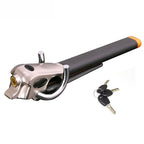 Heavy duty anti-theft steering wheel lock for car Strong Adjustable Protection Reinforced Leather