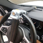 Heavy duty anti-theft steering wheel lock for car Strong Adjustable Protection Reinforced Leather