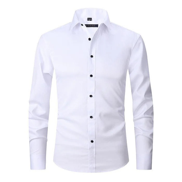 Marmari | Long-Sleeve Wrinkle-Free Shirt with Stand Collar