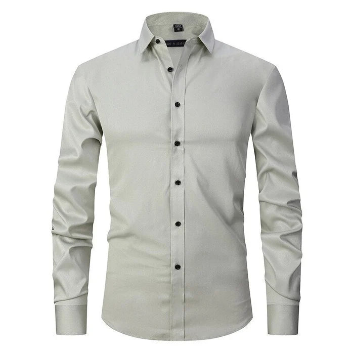 Marmari | Long-Sleeve Wrinkle-Free Shirt with Stand Collar