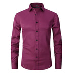 Marmari | Long-Sleeve Wrinkle-Free Shirt with Stand Collar