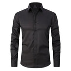 Marmari | Long-Sleeve Wrinkle-Free Shirt with Stand Collar