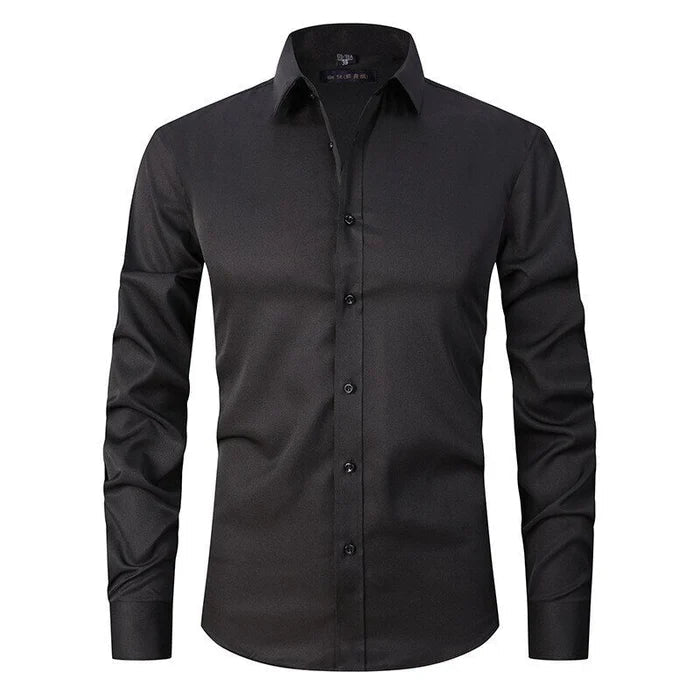 Marmari | Long-Sleeve Wrinkle-Free Shirt with Stand Collar