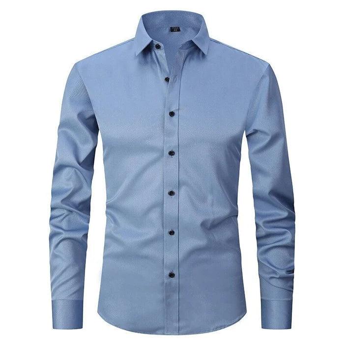 Marmari | Long-Sleeve Wrinkle-Free Shirt with Stand Collar