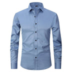 Marmari | Long-Sleeve Wrinkle-Free Shirt with Stand Collar