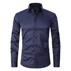 Marmari | Long-Sleeve Wrinkle-Free Shirt with Stand Collar