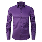 Marmari | Long-Sleeve Wrinkle-Free Shirt with Stand Collar