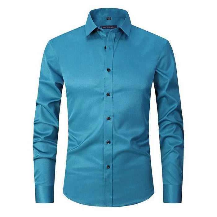 Marmari | Long-Sleeve Wrinkle-Free Shirt with Stand Collar