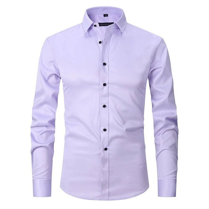 Marmari | Long-Sleeve Wrinkle-Free Shirt with Stand Collar
