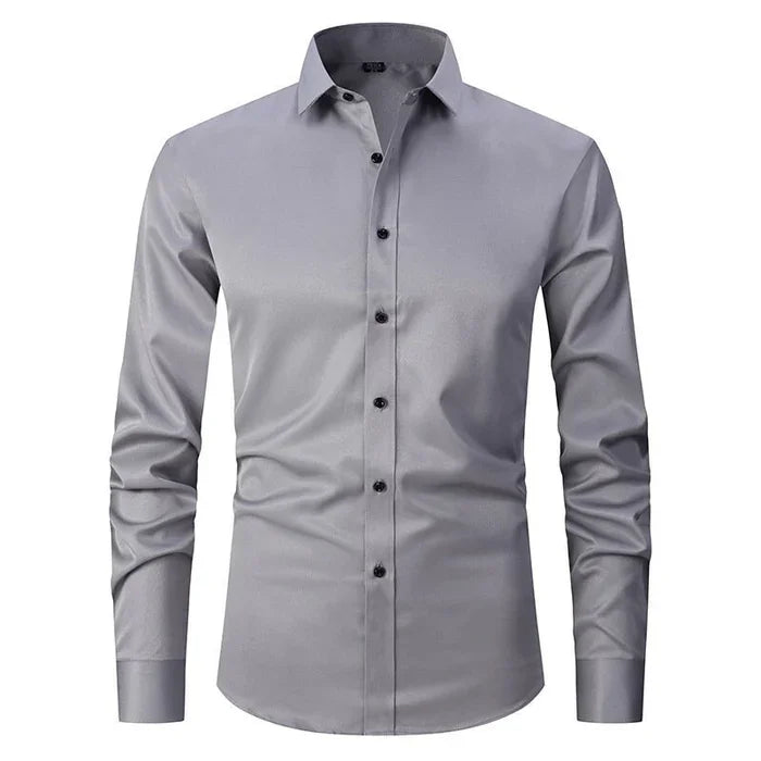 Marmari | Long-Sleeve Wrinkle-Free Shirt with Stand Collar