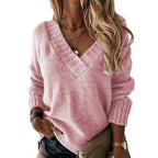 Ēden | Ava | Casual Comfy Top with Elegant V-Neck Pink