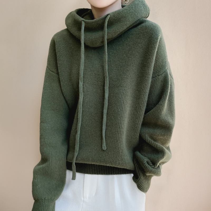 Roque | Women’s Relaxed Fit Knit Cowl Neck Hoodie