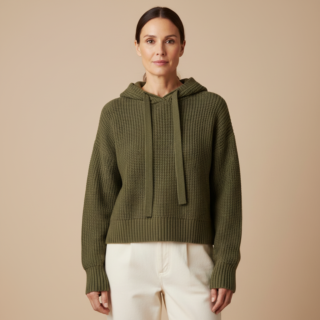 Roque | Women’s Relaxed Fit Knit Cowl Neck Hoodie